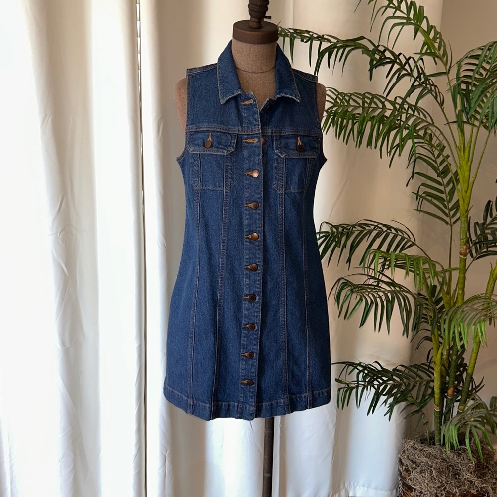 NWT Denim Button-Down Dress